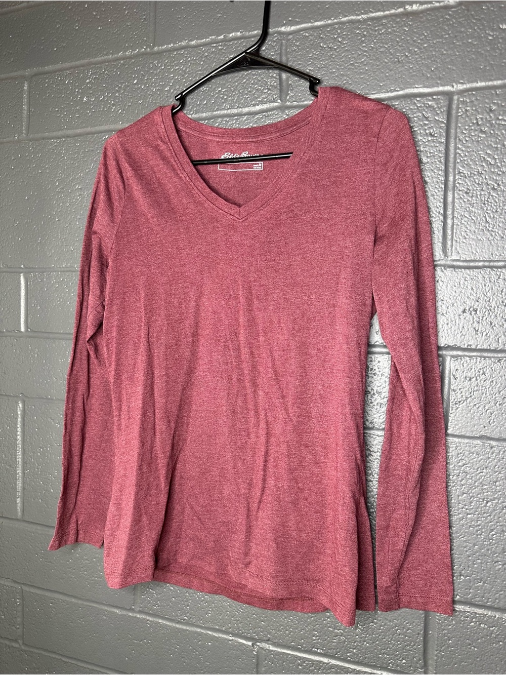 Eddie Bauer Brand - Women's V-Neck Long Sleeve Top - Burgundy - M - Picture 3 of 9